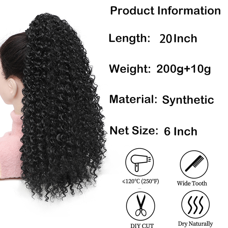 Long Curly Drawstring Ponytail - Drawstring Afro Curly Puff Ponytail ulasan dan harga