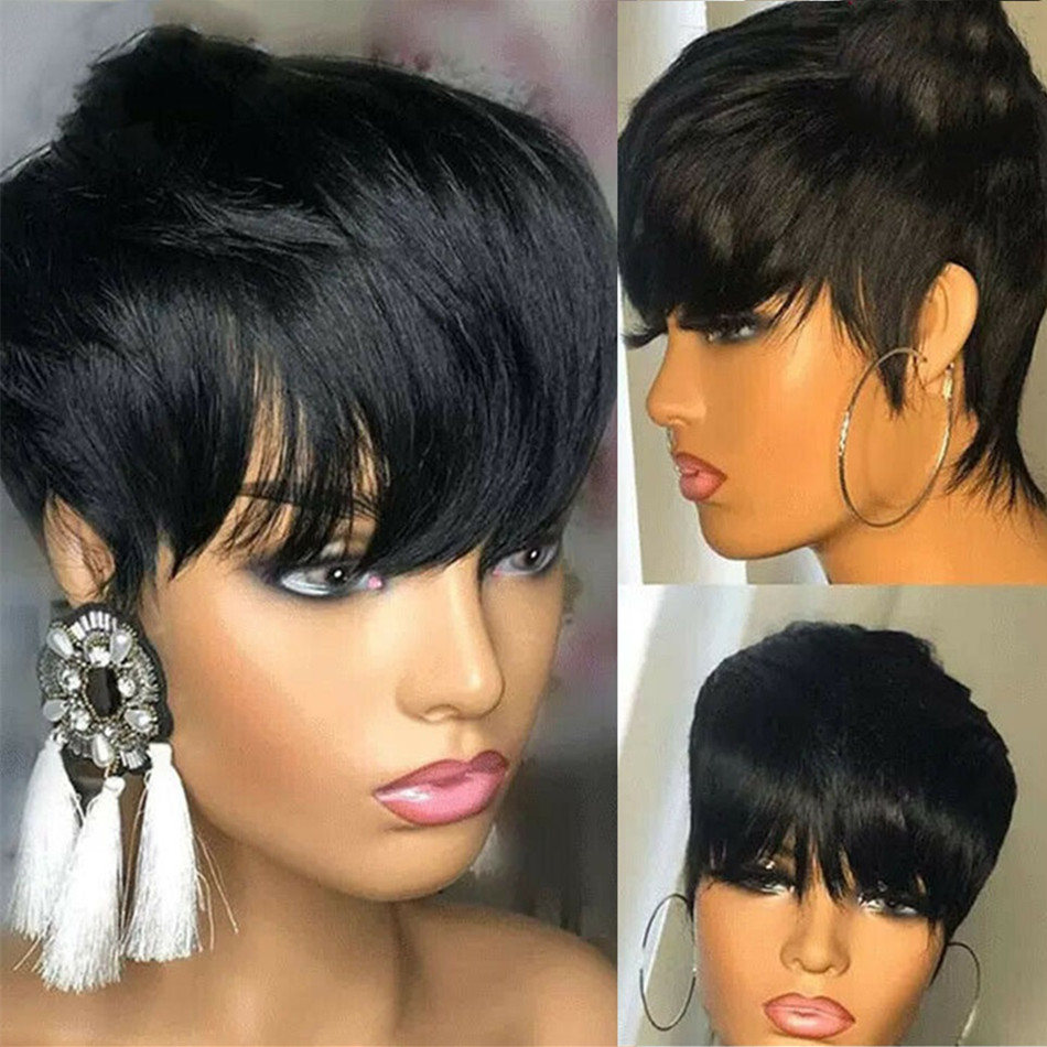 Short Human Hair Wigs Pixie Cu - Short Pixie Cut Wig Human Hair Cheap ulasan dan harga