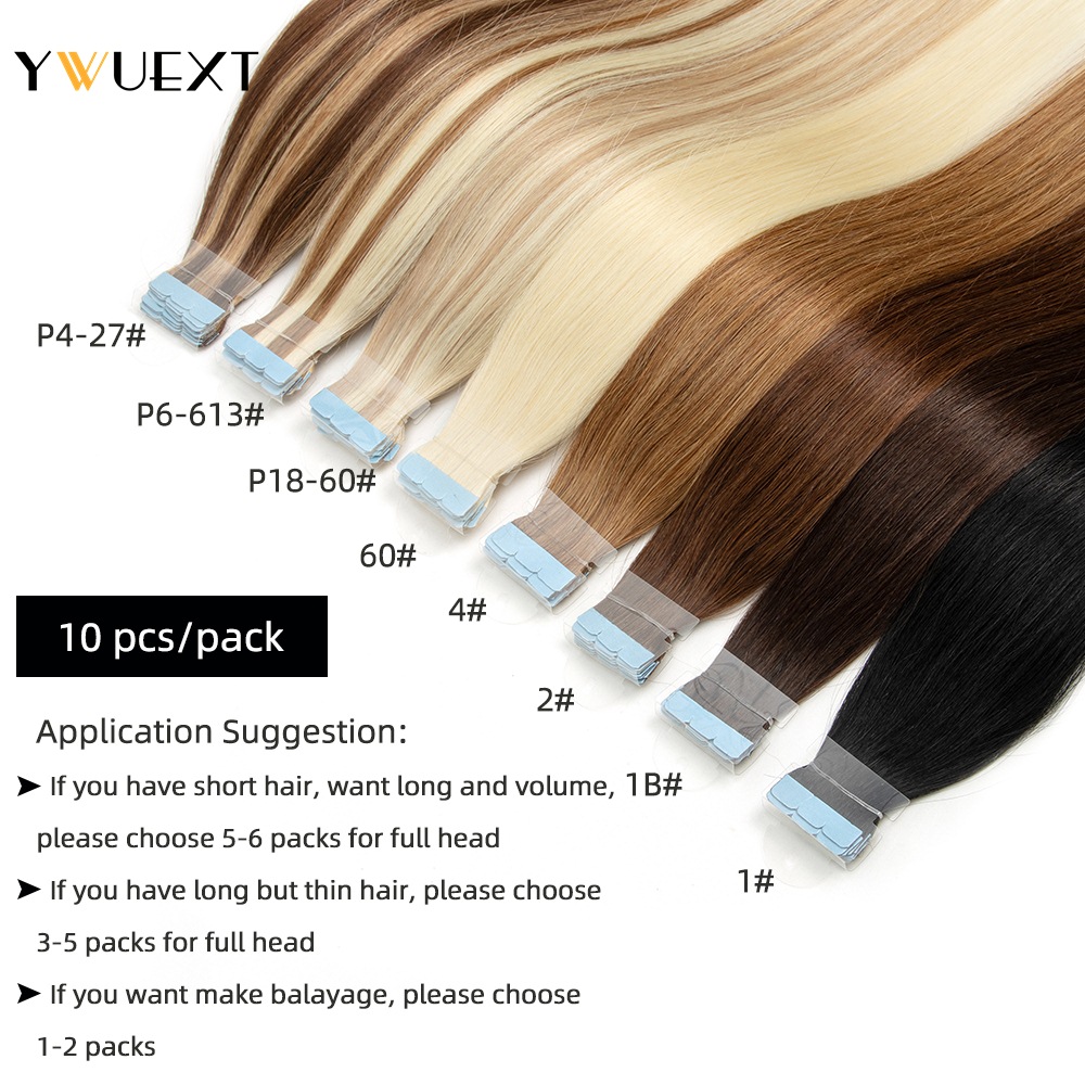 YWUEXT Mini Tape in Human Hair - Invisible Tape In Extensions Real Hair ulasan dan harga