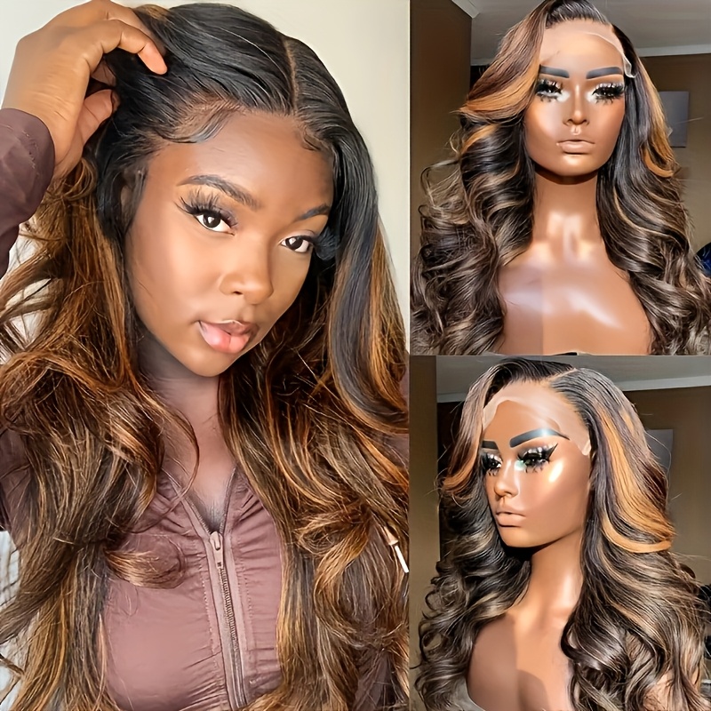 P1B30 Body Wave Highlight Ombr - Hd Lace Frontal Wig Human Hair Pre Plucked ulasan dan harga