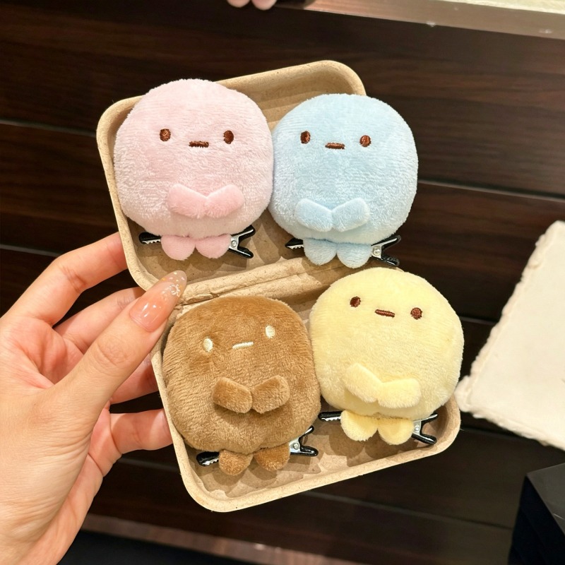 4pcs Cute Sumikko Gurashi Plus - Hair Clips ulasan dan harga