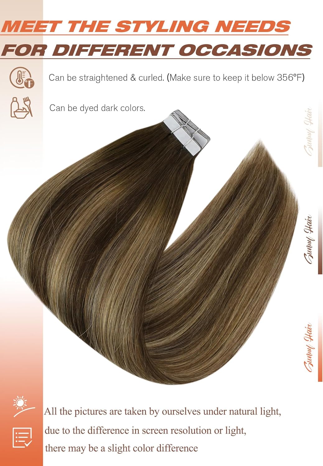 VeSunny Remy Tape In Hair Exte - Invisible Tape In Extensions Real Hair ulasan dan harga