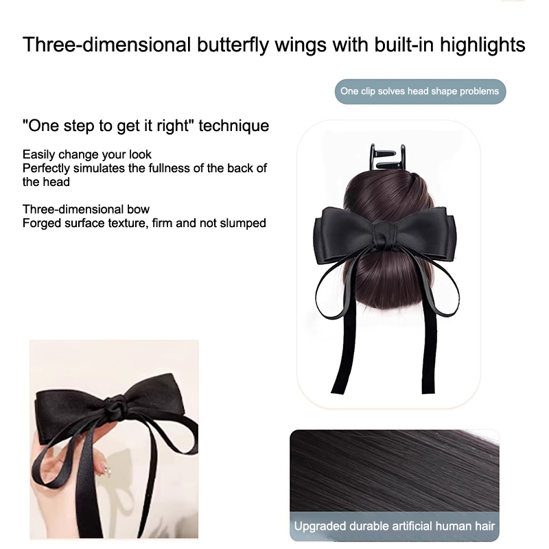 Low Bun Wig Hair Clip-In Messy - Claw Clip Messy Bun Hair Piece ulasan dan harga