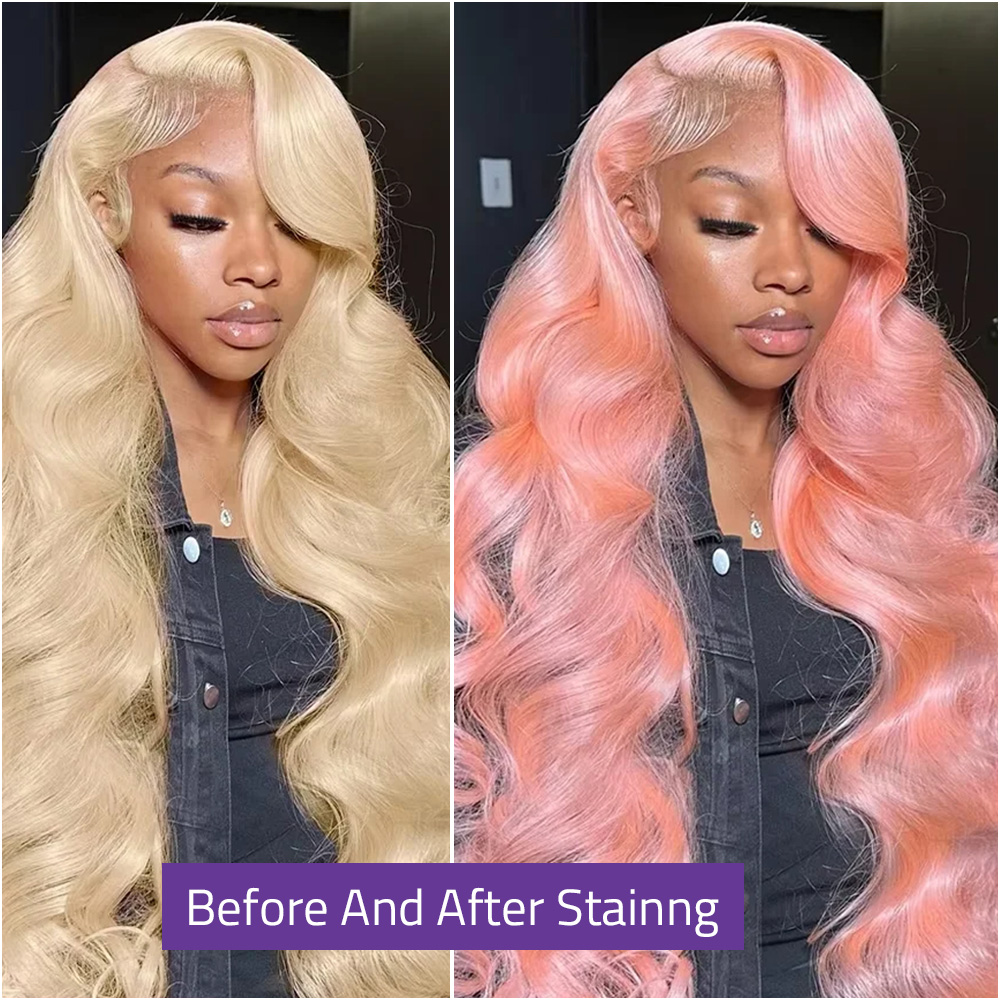 613 13x6 HD Transparent Lace F - 613 Blonde Body Wave Lace Front Wig ulasan dan harga