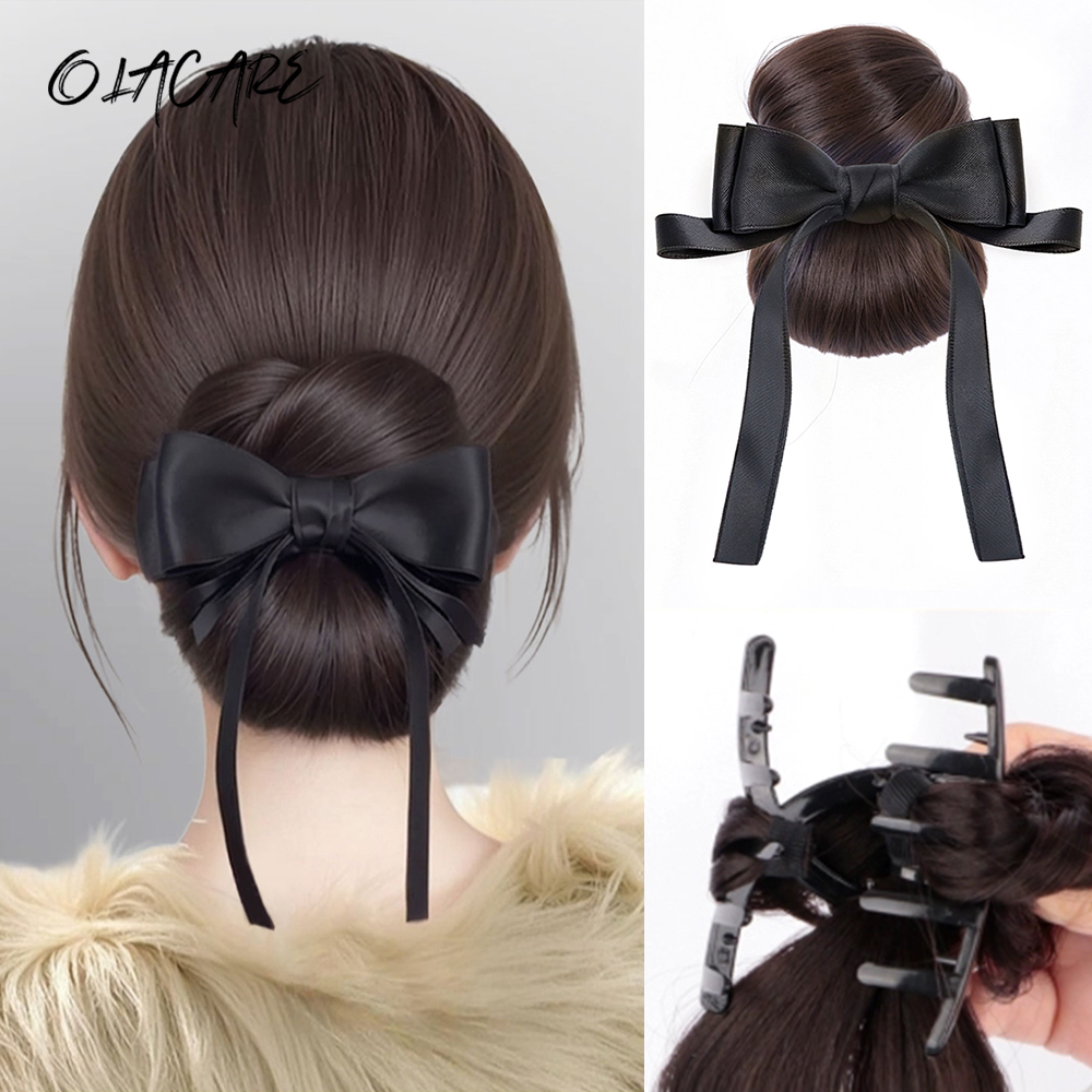 Synthetic Bow Hair Claw Clip C - Claw Clip Messy Bun Hair Piece ulasan dan harga