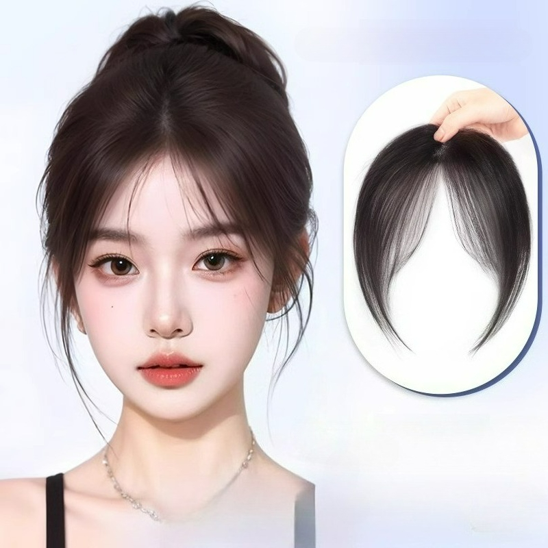 Ultra Light Human Hair Bangs F - Invisible Tape In Extensions Real Hair ulasan dan harga