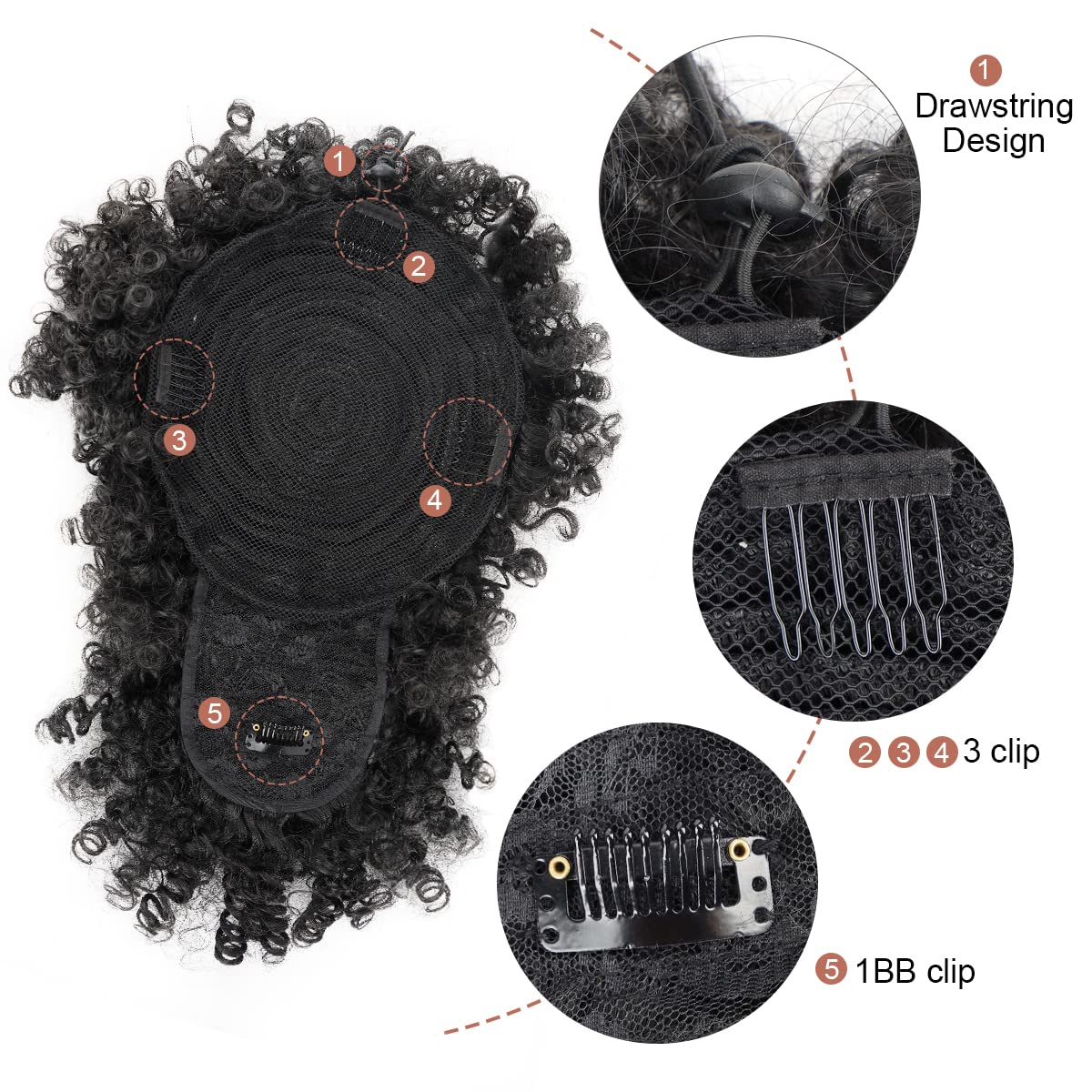 Afro Puff Synthetic Drawstring - Drawstring Afro Curly Puff Ponytail ulasan dan harga