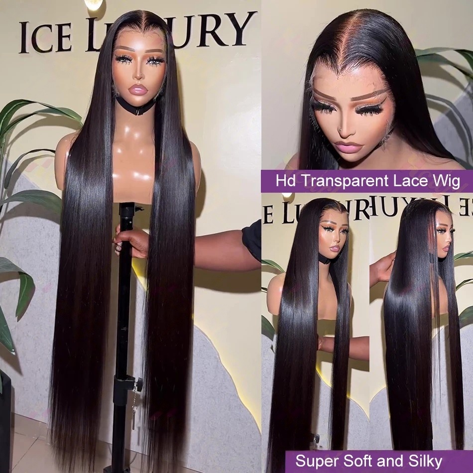 40 Inch Straight Human Hair Wi - Hd Lace Frontal Wig Human Hair Pre Plucked ulasan dan harga