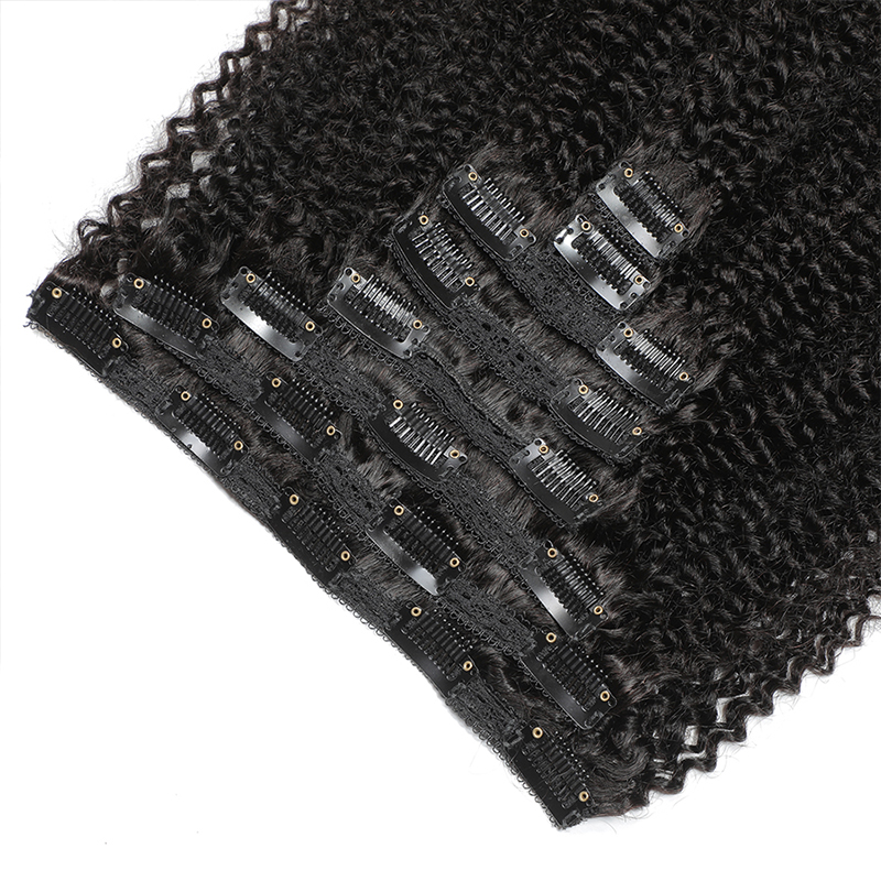 Afro Human Hair Clip In Extens - Seamless Clip In Hair Extensions Human Hair ulasan dan harga