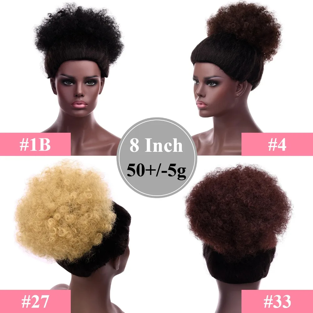 Afro Puff Drawstring Ponytail  - Drawstring Afro Curly Puff Ponytail ulasan dan harga