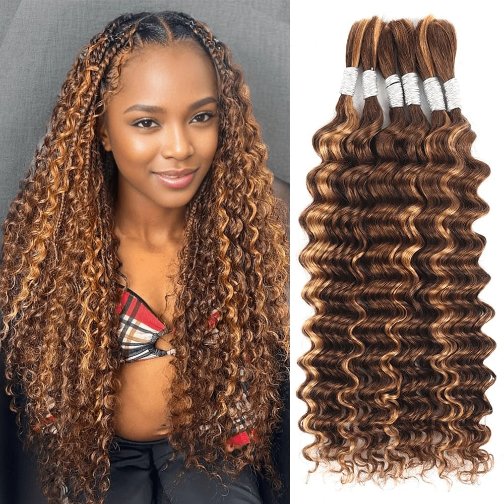 Human Braiding Hair 18 Inch 2  - Water Wave Bulk Human Hair For Braiding ulasan dan harga