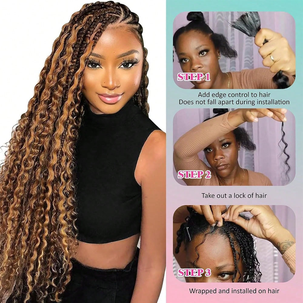 Human Braiding Hair 18 Inch 2  - Water Wave Bulk Human Hair For Braiding ulasan dan harga