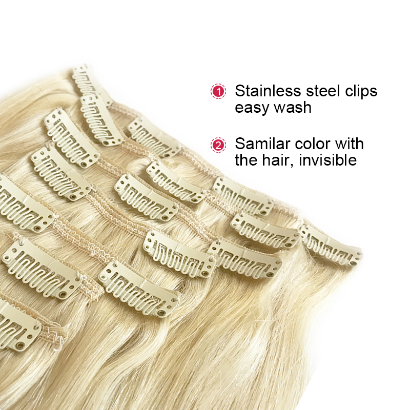 Ali Queen 7Pcs Clip in Hair Ex - Seamless Clip In Hair Extensions Human Hair ulasan dan harga