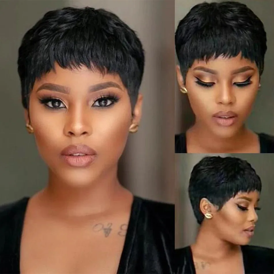 Short Human Hair Wigs Pixie Cu - Short Pixie Cut Wig Human Hair Cheap ulasan dan harga