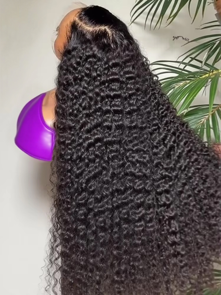 Deep Water Wave Wigs 13x4 HD T - Water Wave Bulk Human Hair For Braiding ulasan dan harga