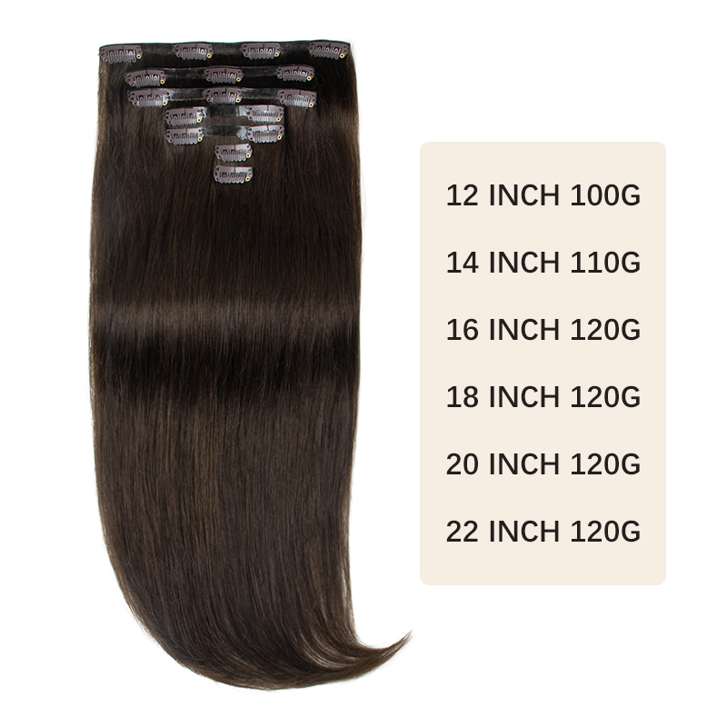 Invisible Thick PU Clip In Hum - Seamless Clip In Hair Extensions Human Hair ulasan dan harga