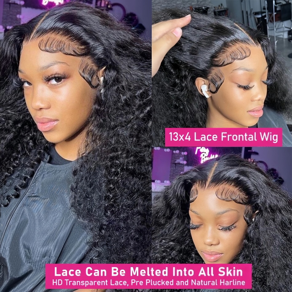 200 Density Water Wave Lace Fr - Human Hair Wigs ulasan dan harga